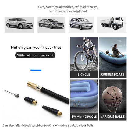150PSI 12V Car Air Compressor Portable Tyre Deflator Inflator Pump 4WD Car Truck RED CASE.