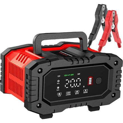 12V 20A/24V 10A Smart Car Battery Charger for Lead Acid LiFePo4 AGM Moto Battery.