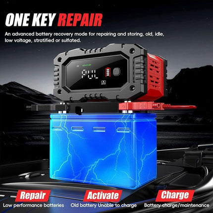 12V 20A/24V 10A Smart Car Battery Charger for Lead Acid LiFePo4 AGM Moto Battery.
