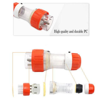32 Amp 5m 3 Pin Extension Lead Single Phase 250V Rubber Cable Male/Female Plug.