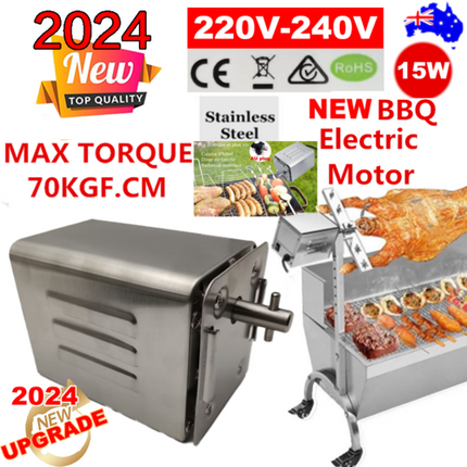 Electric BBQ Rotisserie Motor Spit Stainless Steel BBQ Campfire Motor AU Plug.