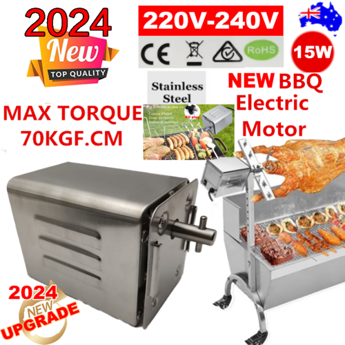 Electric BBQ Rotisserie Motor Spit Stainless Steel BBQ Campfire Motor AU Plug.