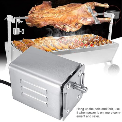Electric BBQ Rotisserie Motor Spit Stainless Steel BBQ Campfire Motor AU Plug.