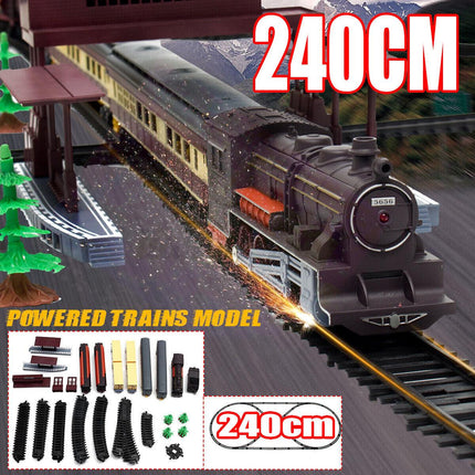Electric Large Classic Train Set Rail Track Carriages Kids Vehicle Toy Gift.