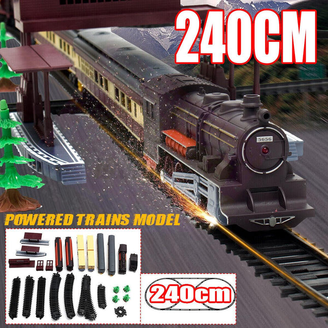 Electric Large Classic Train Set Rail Track Carriages Kids Vehicle Toy Gift.