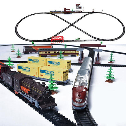 Electric Large Classic Train Set Rail Track Carriages Kids Vehicle Toy Gift.