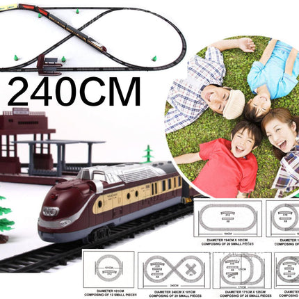 Electric Large Classic Train Set Rail Track Carriages Kids Vehicle Toy Gift.
