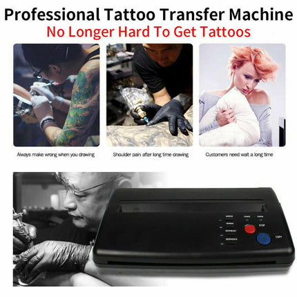 ABS Tattoo Transfer Copier Printer Machine Thermal Stencil Paper Body Art Maker.