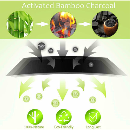 5PCS Air Purifying Bags Activated Bamboo Charcoal Freshener for Car Home Shoes 200g.