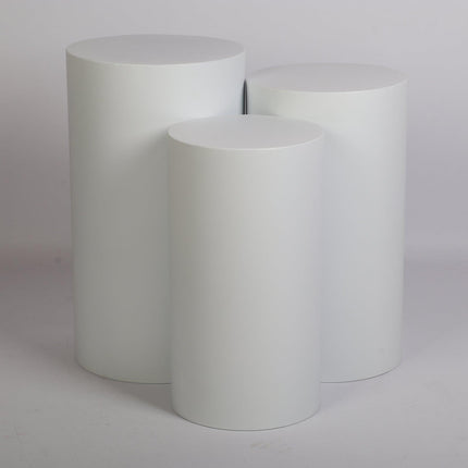 3pcs Metal Round Plinth Cylinder Pedestal Stand Wedding Decoration Cake Flower.