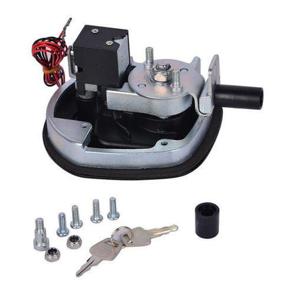 2PCS Black Central Locking T Handle Whale Tail Lock Folding Trailer Ute Canopy.