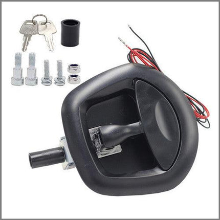 2PCS Black Central Locking T Handle Whale Tail Lock Folding Trailer Ute Canopy.