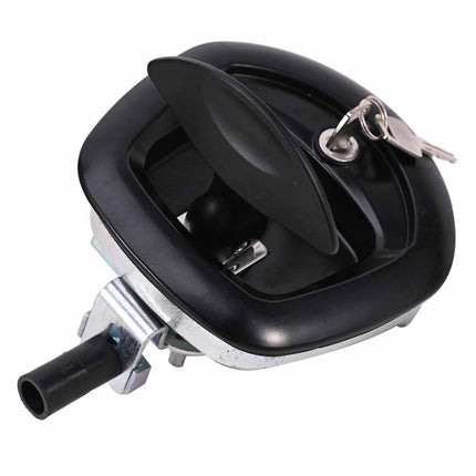 2PCS Black Central Locking T Handle Whale Tail Lock Folding Trailer Ute Canopy.