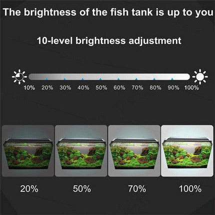 7-in-1 Aquarium Sand Washer Upgrade AU Plug / 15W 66LED RGBW Aluminum Shell Stand Light 40CM/28-Button Control.