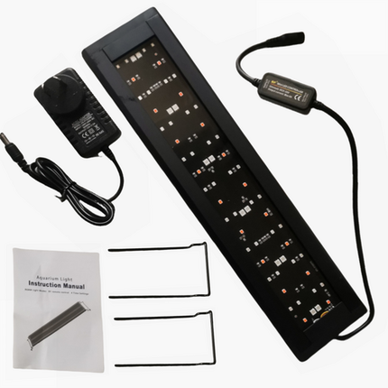 36W aquarium sand washer with plug adapter & 15W 66LED RGBW aluminum shell bracket light 40CM/28-key control.