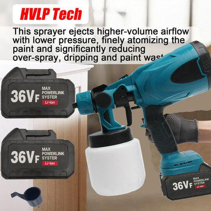 Cordless High Pressure Airless Spray Gun Paint Sprayer For Makita 18V Battery.