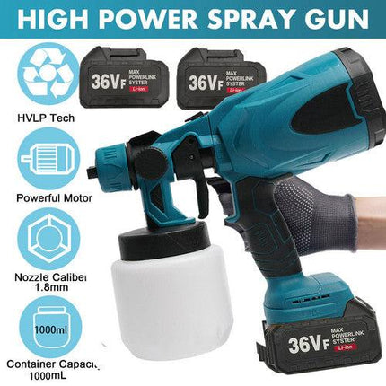 Cordless High Pressure Airless Spray Gun Paint Sprayer For Makita 18V Battery.