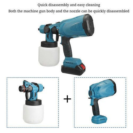 Cordless High Pressure Airless Spray Gun Paint Sprayer For Makita 18V Battery.