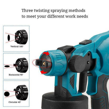 Cordless High Pressure Airless Spray Gun Paint Sprayer For Makita 18V Battery.