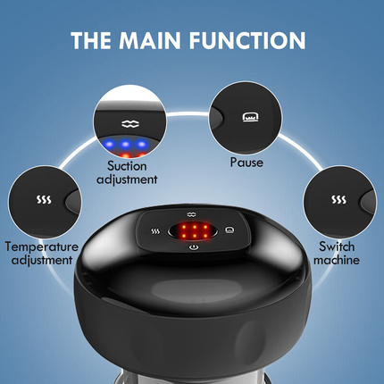 6 Levels Electric Cupping Therapy Massager Adjustable Portable Rechargeable.