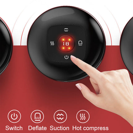6 Levels Electric Cupping Therapy Massager Adjustable Portable Rechargeable.