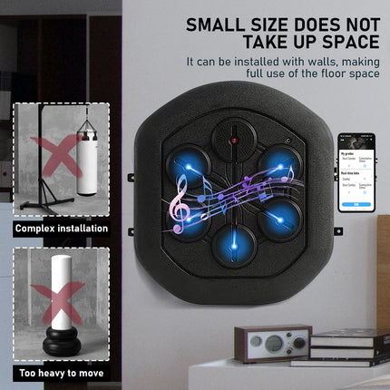 Music Boxing Training Electronic Boxing Wall Target Glove Intelligent APP Combat.