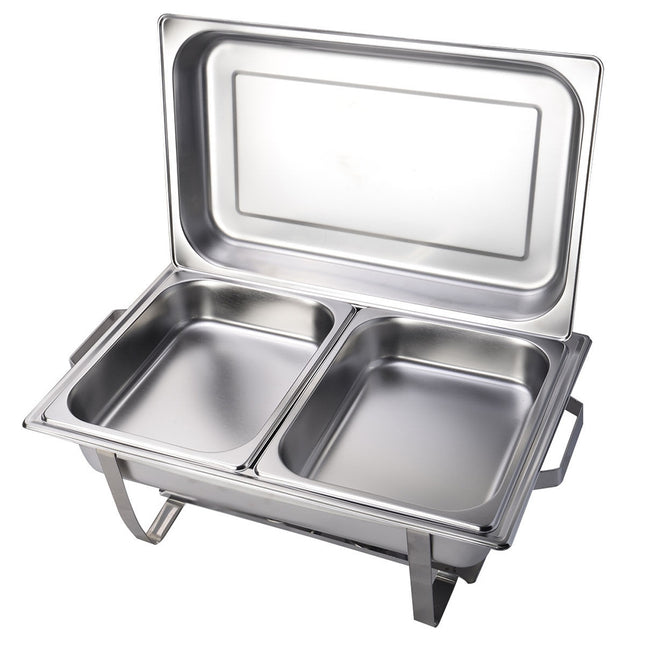 9L Chafing Dish Set Buffet Pan Bain Marie Bow Stainless Steel Food Warmer(2*4.5L).