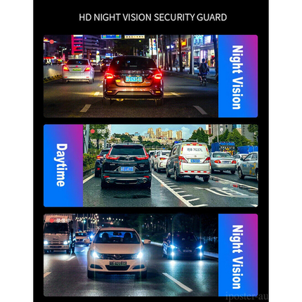Wireless 4-Channel Split 7" Screen Monitor w/4 Reversing Camera Kit for Truck Trailer Bus.