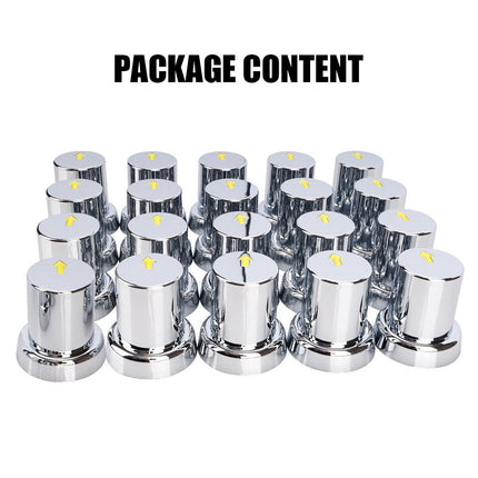 20PCS ABS Wheel Nut Covers Safety Arrow Chrome Caps For Trucks Trailers Bus AU.