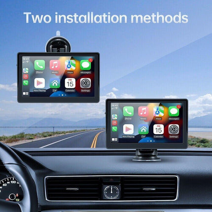 7 inch Portable Wireless Car Radio Auto Stereo Apple Carplay Android Bluetooth + Cam.