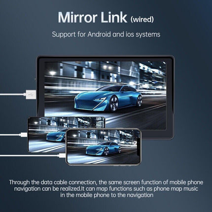 7 inch Portable Wireless Car Radio Auto Stereo Apple Carplay Android Bluetooth + Cam.