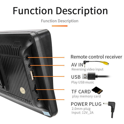 7inch PortableWireless Apple CarPlay Android Auto Touch Screen Car Radio Stereo AU.