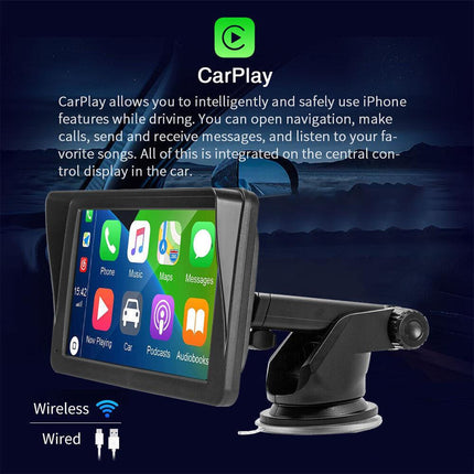 7inch PortableWireless Apple CarPlay Android Auto Touch Screen Car Radio Stereo AU.