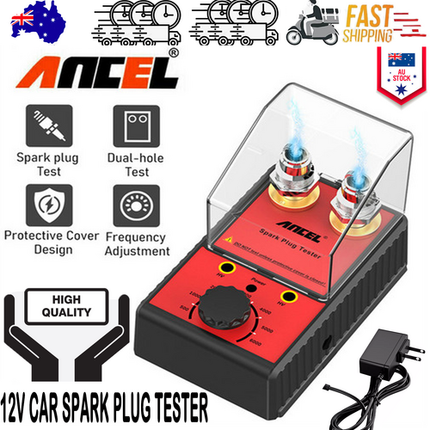 Ancel 12V Car Spark Plug Tester Auto Ignition System Tester Diagnostic Test Tool.