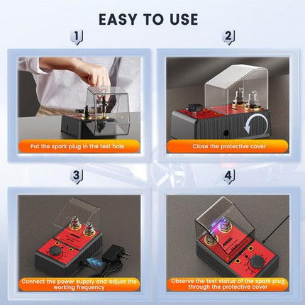 Ancel 12V Car Spark Plug Tester Auto Ignition System Tester Diagnostic Test Tool.