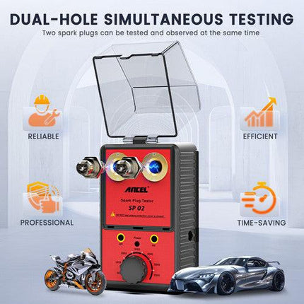 Ancel 12V Car Spark Plug Tester Auto Ignition System Tester Diagnostic Test Tool.