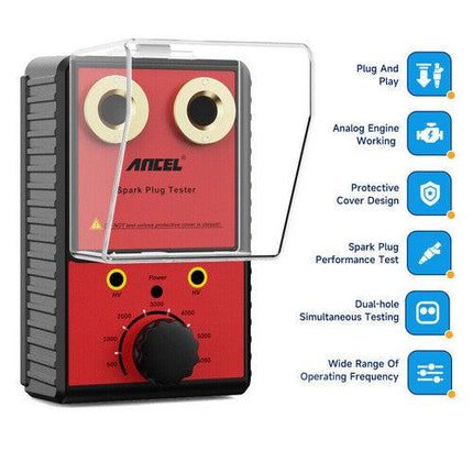 Ancel 12V Car Spark Plug Tester Auto Ignition System Tester Diagnostic Test Tool.