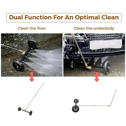 High Pressure Water Spray Broom Car Chassis Undercarriage Cleaner Washer 4000PSI.