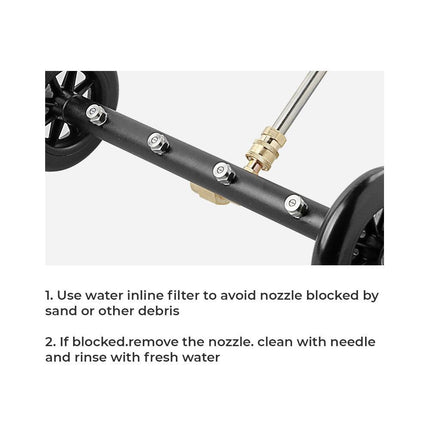 High Pressure Water Spray Broom Car Chassis Undercarriage Cleaner Washer 4000PSI.