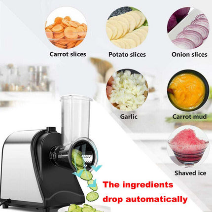 Electric Grater Vegetable Food Rotary Drum Grater Chopper Slicer.