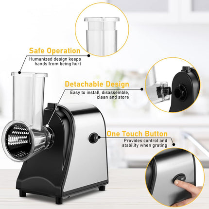 Electric Grater Vegetable Food Rotary Drum Grater Chopper Slicer.