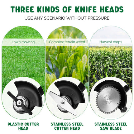 3in1 Cordless Grass Trimmer Grass Lawn Brush Cutter Whipper Snipper with 1 Battery.