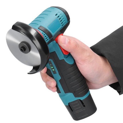 800W Mini Cordless Brushless Angle Grinder Cutting Tool W/ 2x Battery & Charger.