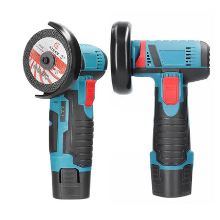 800W Mini Cordless Brushless Angle Grinder Cutting Tool W/ 2x Battery & Charger.