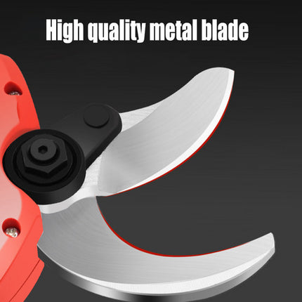 Cordless Brushless 4 Pole Pruning Shear Secateur With 2 Batteries Bush Cutter RED.