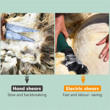 690W Electric Sheep Shears 2400R/Min 6 Speed Grooming Kit with 8 Grids Heat AU.
