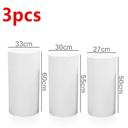 3PCS Display Stand Round Cylinder Pedestal w/ Balloon Set + LED Strip Wedding AU.