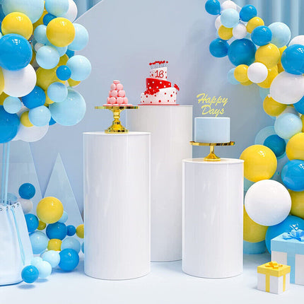 3PCS Display Stand Round Cylinder Pedestal w/ Balloon Set + LED Strip Wedding AU.