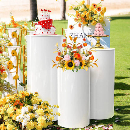 3PCS Display Stand Round Cylinder Pedestal w/ Balloon Set + LED Strip Wedding AU.