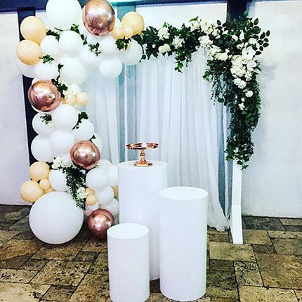 3PCS Display Stand Round Cylinder Pedestal w/ Balloon Set + LED Strip Wedding AU.